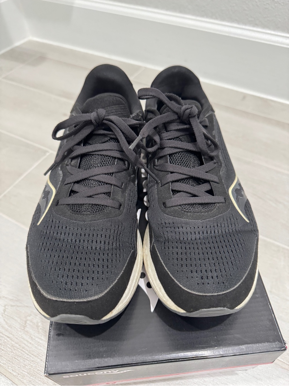 Black Mesh Lace-Up Athletic Sneakers